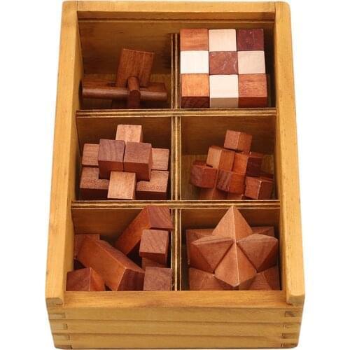 Wooden Kong Ming Lock Game Toy For Children Adults Kids Drop Shipping IQ Brain Teaser Interlocking Burr Puzzles