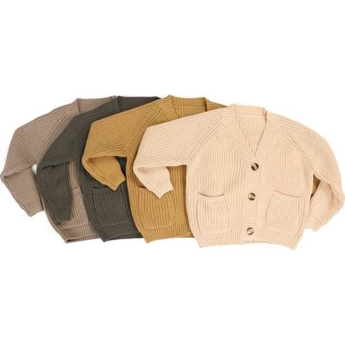 HITOMAGIC Kids Winter Sweater Winter Clothes Girls Cotton Top Kids Knitted Sweater Infant Children Clothing For Toddlers Pink