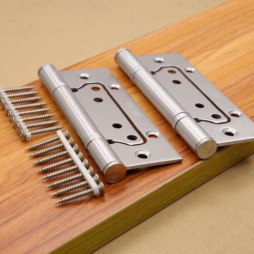 Door Hinge Muebles Stainless Steel Mother Hinge 5 Inch 3.0 Thick Slotless Buffer Mute Drawing Folding Loose-leaf Factory Outlet