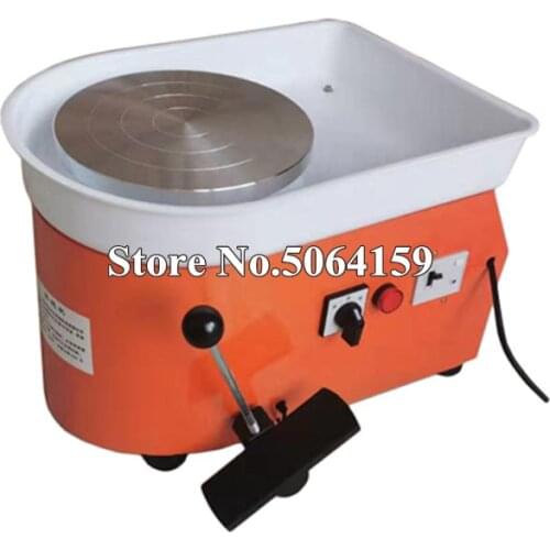 Pottery Forming Machine 25cm Ceramic Pottery Wheel with Adjustable Feet Lever Pedal 350W Art Craft DIY Clay Tool