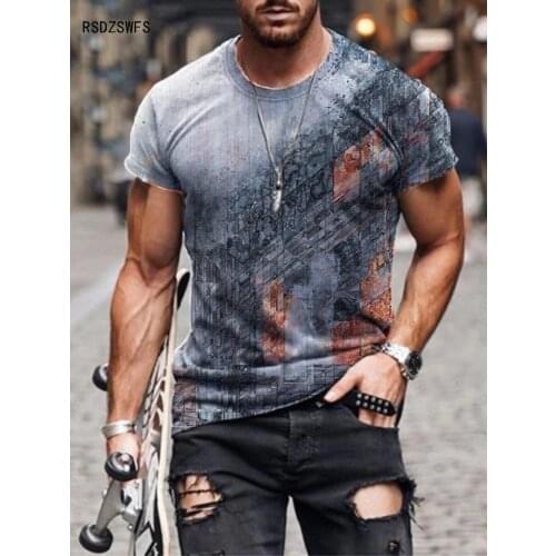Summer Fashion 3D Print Short Sleeve Men T Shirt Street Style Oversize Male T Shirts Cross Pattern Hip Hop Clothing Unisex Tees