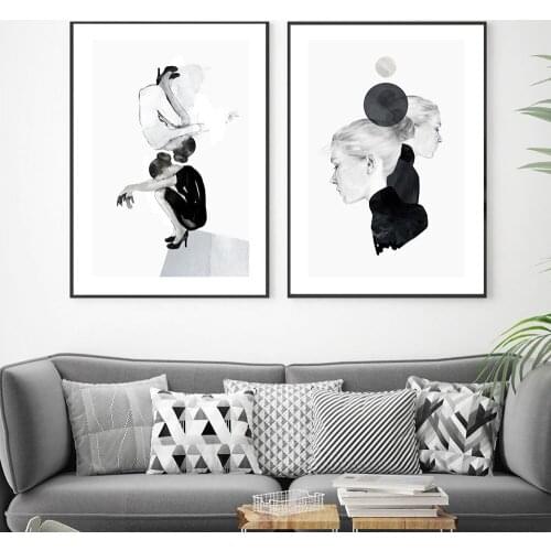 Minimalist Powerful Feminis Poster Black White Women Art Print Nordic Canvas Painting Modern Wall Picture Living Room Home Decor