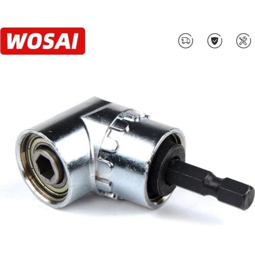 WOSAI Adjustable 105 Degree Right Angle Driver Screwdriver Hand Tools Set 1/4 Hex Shank For Power Drill Screwdriver Bits Tools
