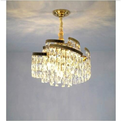 Nordic LED Chandeliers Lighting Modern Crystal Chandelier For Kids Bedroom Dining room Lamp Living room Golden Color Home Lights