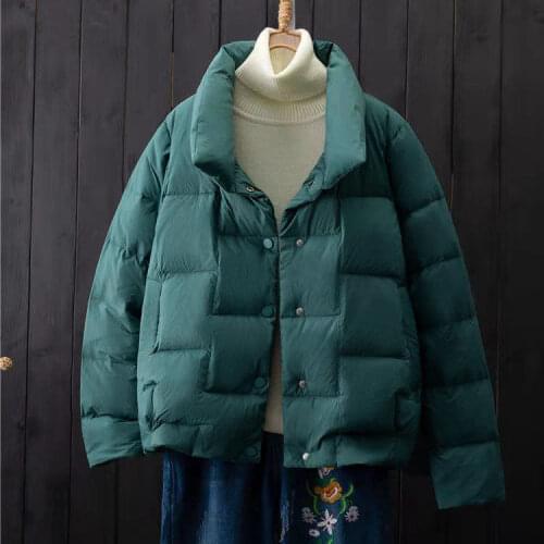 2021 New Winter Woman Oversize Fashion Vintage Solid Parka Female Casual Cotton Padded Jackets Ladies Coat Loose Outwear Q40