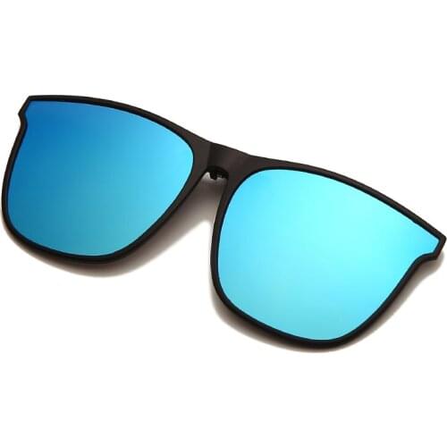 Clip on Flip up Polarized Lens For Prescription Glasses Women Men Square Driving Night Vision Glasses UV400 Sunglasses Shades