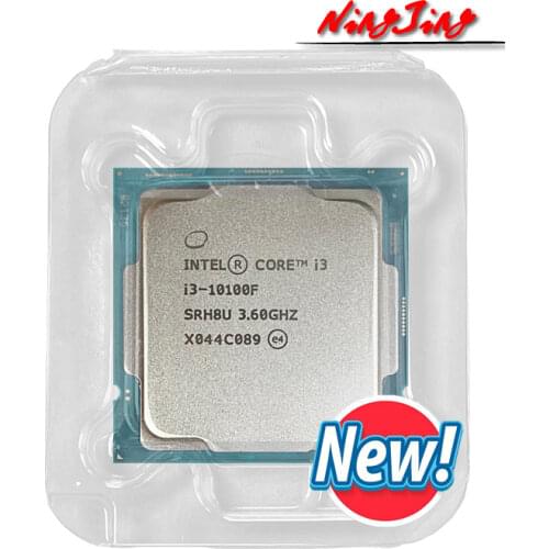 Intel Core i3-10100F i3 10100F 3.6 GHz 4-core 8-thread CPU processor L2 = 1M L3 = 6m 65W LGA 1200 new but no fan