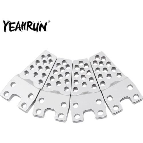 YEAHRUN 4pcs Adjustable Aluminum Shock Absorber Hoops Lift Adjust Mount for Axial SCX10 1/10 RC Rock Crawler Car Upgrade Parts