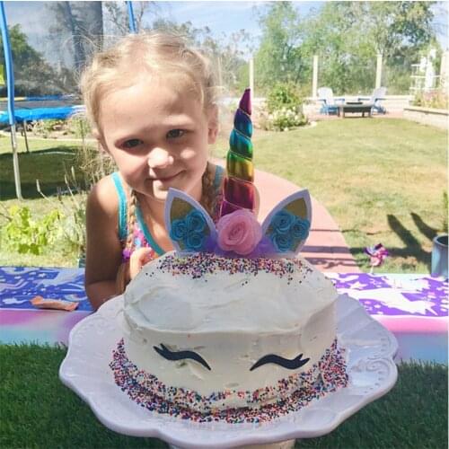 Unicorn Horn Cake Topper Unicorn Party Decor Unicorn Birthday Party Decor Kids Event Birthday Party Cake Toppers Supplies