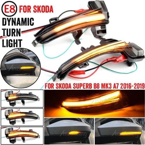 LED Turn Signal Blinker Mirror flasher Light For Skoda Octavia Mk3 A7 5E 2014 2015 2016 2017 2018 2019