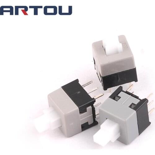 20PCS 8.5mm x 8.5mm Push Tactile Power Micro Switch Self lock On/off button