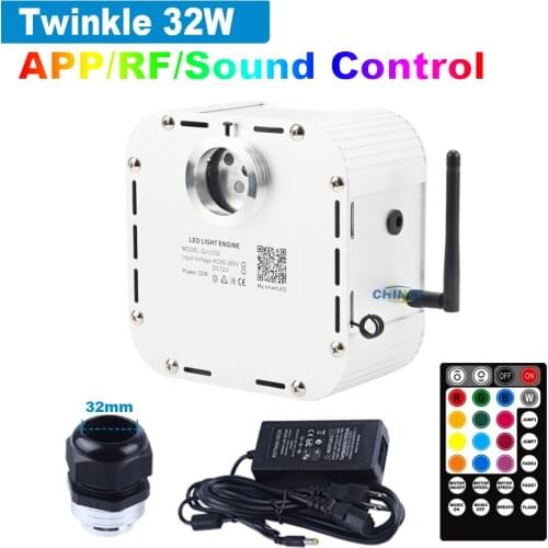 Music Control 32W Smart APP control Twinkle 4 level-speed RGBW Fiber Optic Engine Starry Sky Effect Ceiling LED Lights 2019 NEW