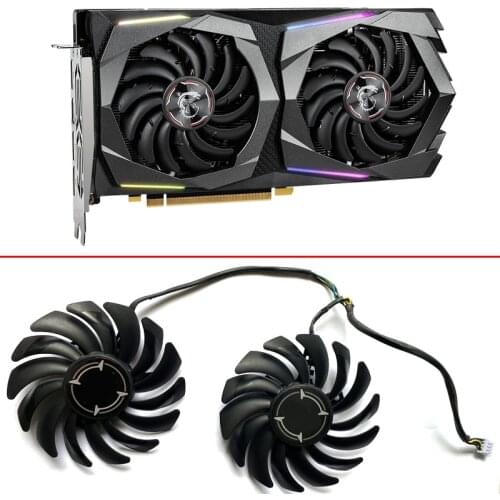 2pcs NEW PLD09210B12HH 85MM 4PIN GTX1660TI ETH Cooling Fans For MSI GeForce GTX 1660 SUPER GAMING GTX 1650 4G Video Card Fan