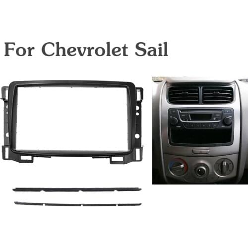 Top Quality Double Din Fascia For Chevrolet Sail Radio DVD Stereo Panel Dash Mount Install Trim Kit Refit Frame