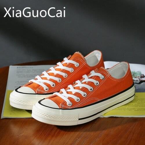 Newest Spring and Summer Women Canvas Shoes 1970s Orange Retro Unisex Casual Shoes South Korea Ulzzang Street Sneakers