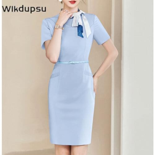 V Neck Dress Women Office Dresses For Ladies 2021 Long Sleeve Spring Fall Formal Elegant Work Slim Pencil Dress Female Plus Size
