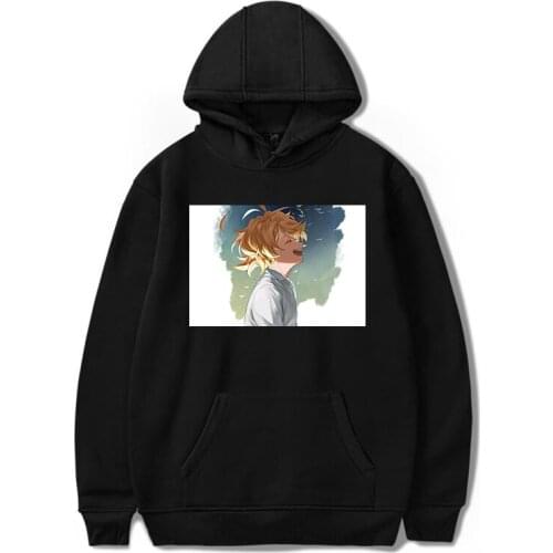 Winter Warm Promised Neverland Hoodie leisure Fashion Anime Print Unisex Long Sleeve Student Hooded Pullovers Loose Sweatshirts