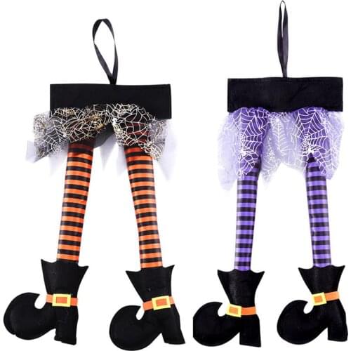 2Pcs Halloween Witch Legs Ornaments Halloween Hanging Decoration Funny Party Supplies