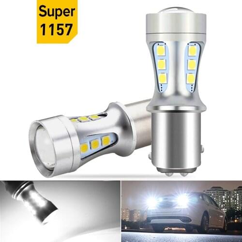 2x 1157 Led Super Bright White Bulbs P21W BA15S BAY15D T15 921 Canbus Backup Reverse Lights For Ford Bmw Audi Vw Passat Car Lamp