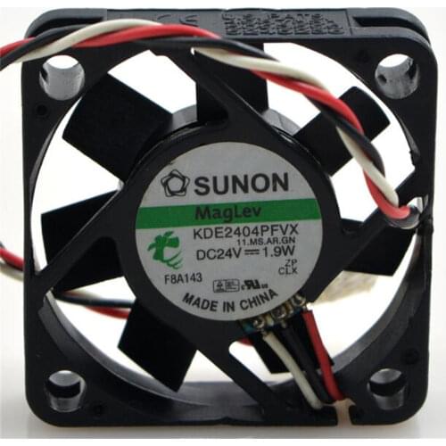 KDE2404PFVX 40*40*10 24V 1.9W 4cm three line computer fan quiet power inverter