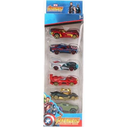 HOT Cars 6pcs/set Avengers Infinity War Alloy Cars Set Truck Model Car 1:64 Fast and Furious Diecast Cars