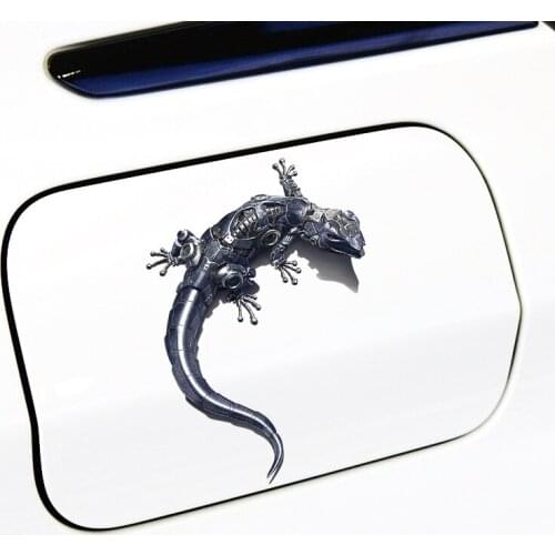 Aliauto Car Styling Mechanical Gecko Funny 3D Car Sticker Waterproof Decal for Volkswagen Polo Golf 7 Ford Focus Renault Toyota