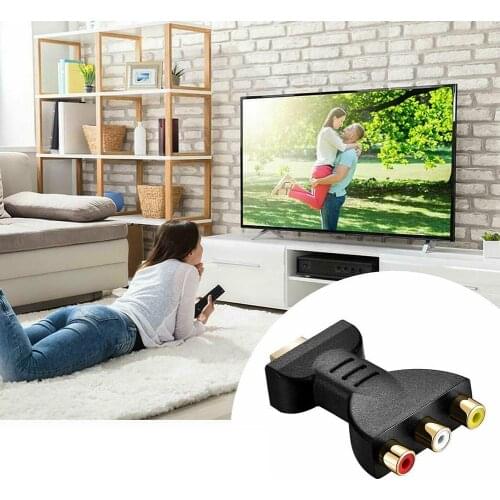 1080P To AV Audio Adapter HDMI-compatible To 3RC Connector TV Projector For 720P Splitter To DVD Hdmi HATV Vga Digital Sign F4B3