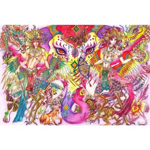 Mermaid Night The wooden puzzle 1000 pieces ersion jigsaw puzzle white card adult childrens educational toys