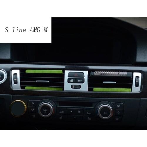 For bmw e90 Car styling Interior Front air conditioner outlet Decorative Frame Cover Trim 2005-2012 3 series auto accessories