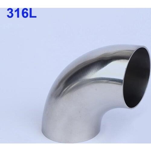 35mm ID 38mm 1.5" OD SUS 316L Stainless Steel 90 Degree Elbow Sanitary Pipe Fitting Home Brew Beer Wine