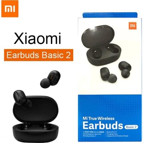 Global Version Xiaomi Redmi Airdots 2 TWS Wireless Bluetooth 5.0 Earphone Mi True Wireless Earbuds Basic 2 Auto Link TWSEJ061LS