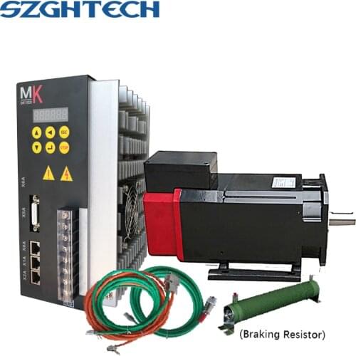 Good price 1.5KW 9.5Nm 220V AC spindle servo motor+ matched servo driver for cnc