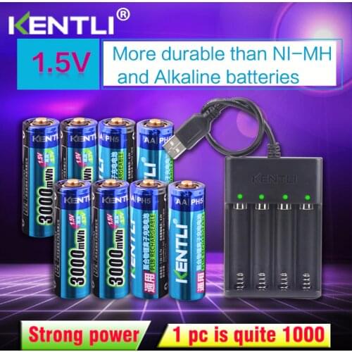 KENTLI Rechargeable Batteries