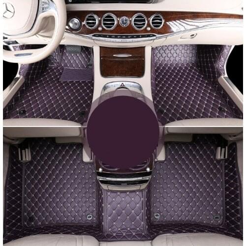 Leather car floor mat for mercedes benz s-class w140 w220 w221 w222 s500 s600 s320 s350 s400 accessories rug carpet