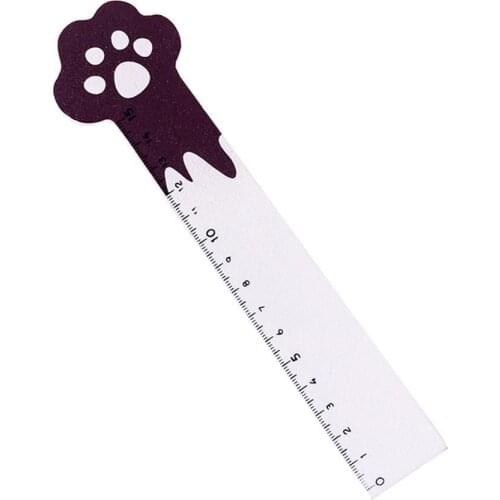 Cute Cat Claw Wooden Ruler Kawaii Parallel Straight Scale Korean Supplies For Kids Ruler School Rule 15CM Drawing Stationer X6D8