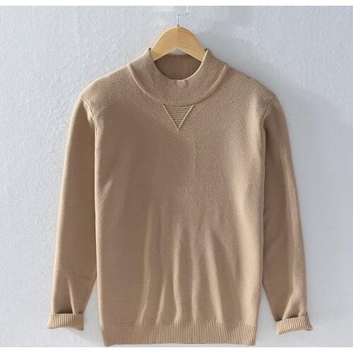 2020 New arrival long-sleeved brand sweater men casual fashion sweaters for men stand collar comfortable sweater mens sweatshirt