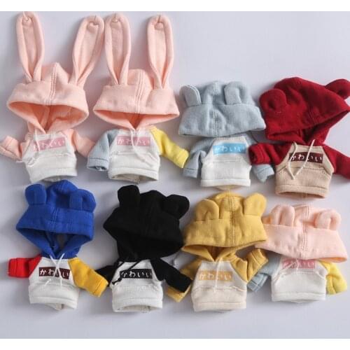Obitsu 11 Clothes Bjd Doll Clothes Accessories Fashion Bunny Ears Sweater Hat Trousers For Ob11,Ymy,Ddf,Gsc,Body9 1/12