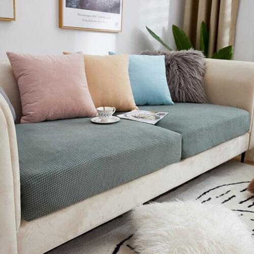 Plush Thicken Sofa Cover for Living Room Stretch Corner Elastic Couch Covers Blankets Sectional Slipcover Decor 1/2/3/4 seater