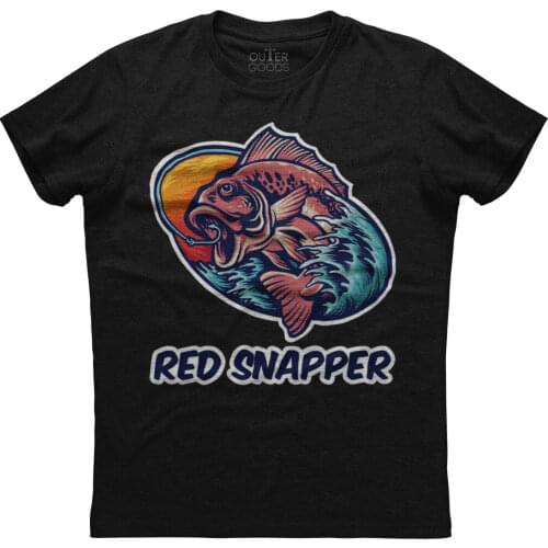 Red Snapper Fishing Designed Angler Gift T-Shirt. Summer Cotton O-Neck Short Sleeve Mens T Shirt New S-3XL
