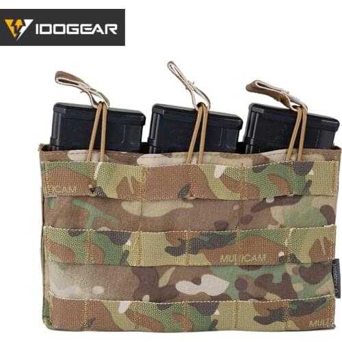 IDOGEAR Triple Magazine Pouch 5.56 Mag Pouch Open Top Army Airsoft Gear Wargame Military Tactical Mag Pouch 3526