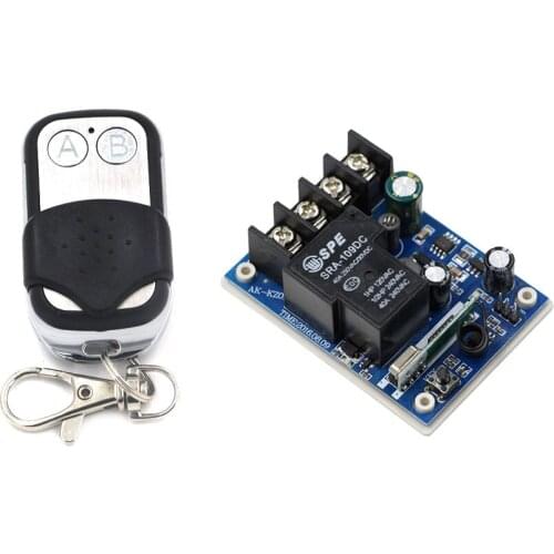DC 12V-48V Wide Voltage Wireless Remote Control Switch Remote Power Switch Radio Relay 1CH 40A Receiver + 2CH Transmitter