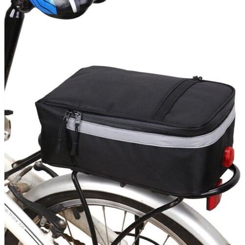 Bike Bicycle E-Bike Rear Tail Rack Battery Storage Bag Case with LED Tail Light Storage Bag Case