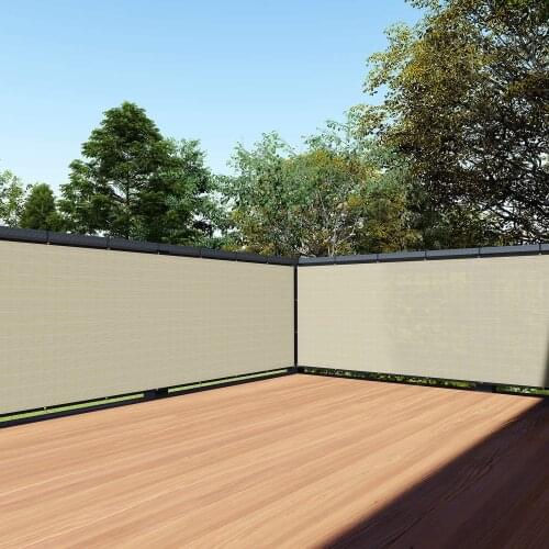 Windscreen Heavy Duty Privacy Screen Fence Beige Colour Balcony Safety Fence Net Sun Shade Sails Customized Size, 200GSM