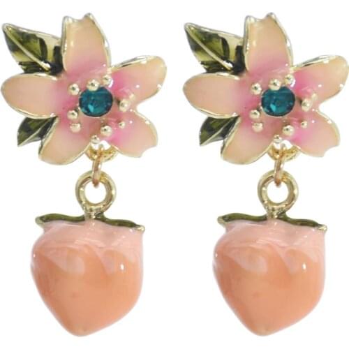 New Korean Sweet Flower Drop Earrings For Women Girl Elegant Crystal Oorbellen Party Summer Holiday Jewelry Birthday Gifts