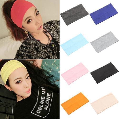 1Pc Women/Men Cotton Sweatband Headband Sport Yoga Gym Running Stretch Hair Head Band Cycling Wide Head Prevent Sweat Band