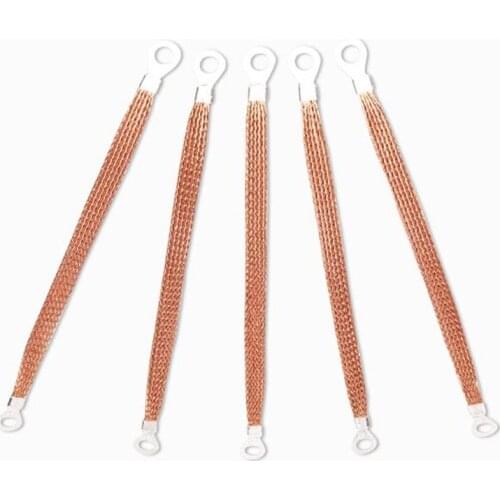 100 articles / bags Span cable / bridge connection ground wire / copper braid / copper clad aluminum / 2.5square 20cm/connectio
