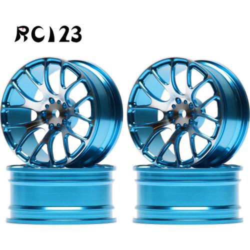 4Pcs Aluminum Alloy 7Y Spoke Wheel Hub Rims For RC 1/10 On-Road Drift Sakura Traxxas HSP Tamiya HPI Kyosho RedCat NEW ENRON