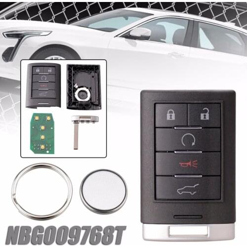 5 Buttons Remote Car Key 315MHZ Keyless Entry Car Key NBG009768T for Cadillac 10-15 SRX 13-14 ATS XTS