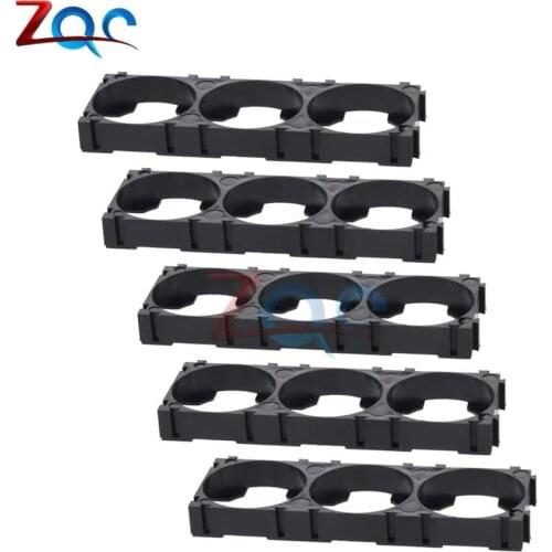 5Pcs Rechargeable Lithium Battery 26650 Bracket 3 Pack Cell Holder