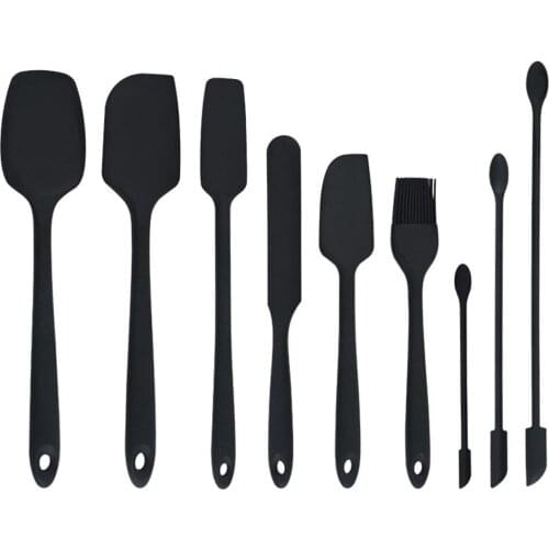 9pcs/set Silicone Spatula Set Heat Resistant Silicone Spatula Set for Nonstick Cookware, Special for Cooking, Baking